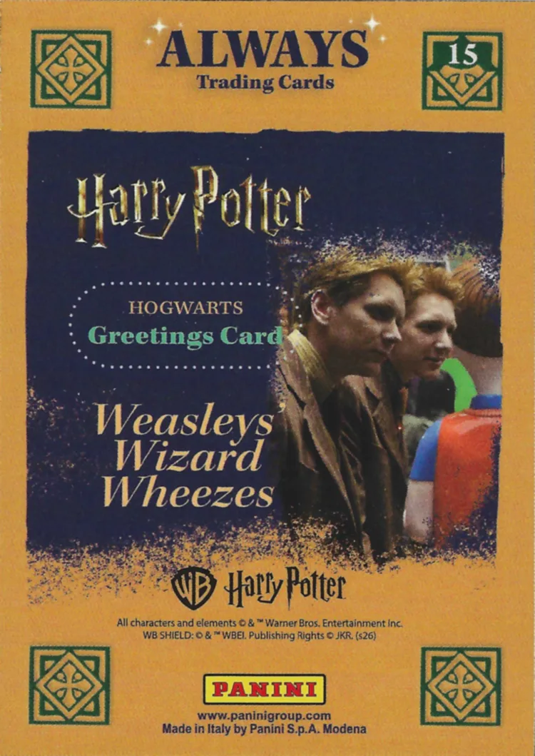 Weasleys’ Wizard Wheezes, back