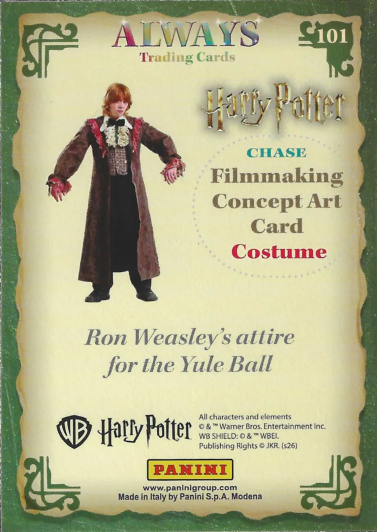 Ron Weasley’s attire for the Yule Ball, back