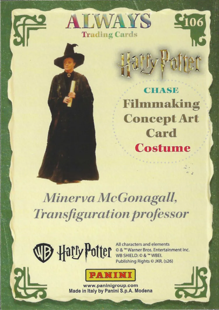 Minerva McGonagall, Transfiguration professor, back