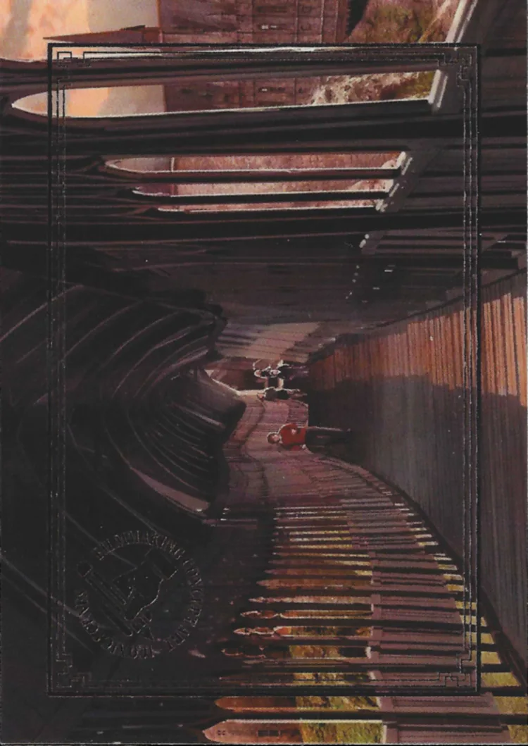 Hogwarts’ covered bridge perspective, front