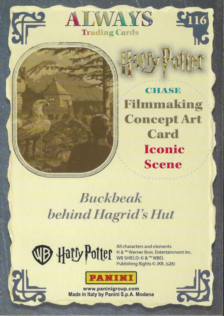 Buckbeak behind Hagrid’s Hut, back