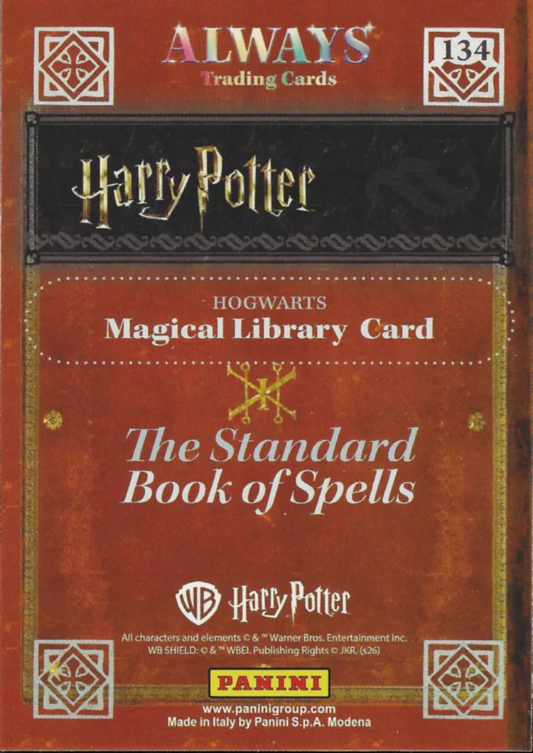 The Standard Book of Spells, back