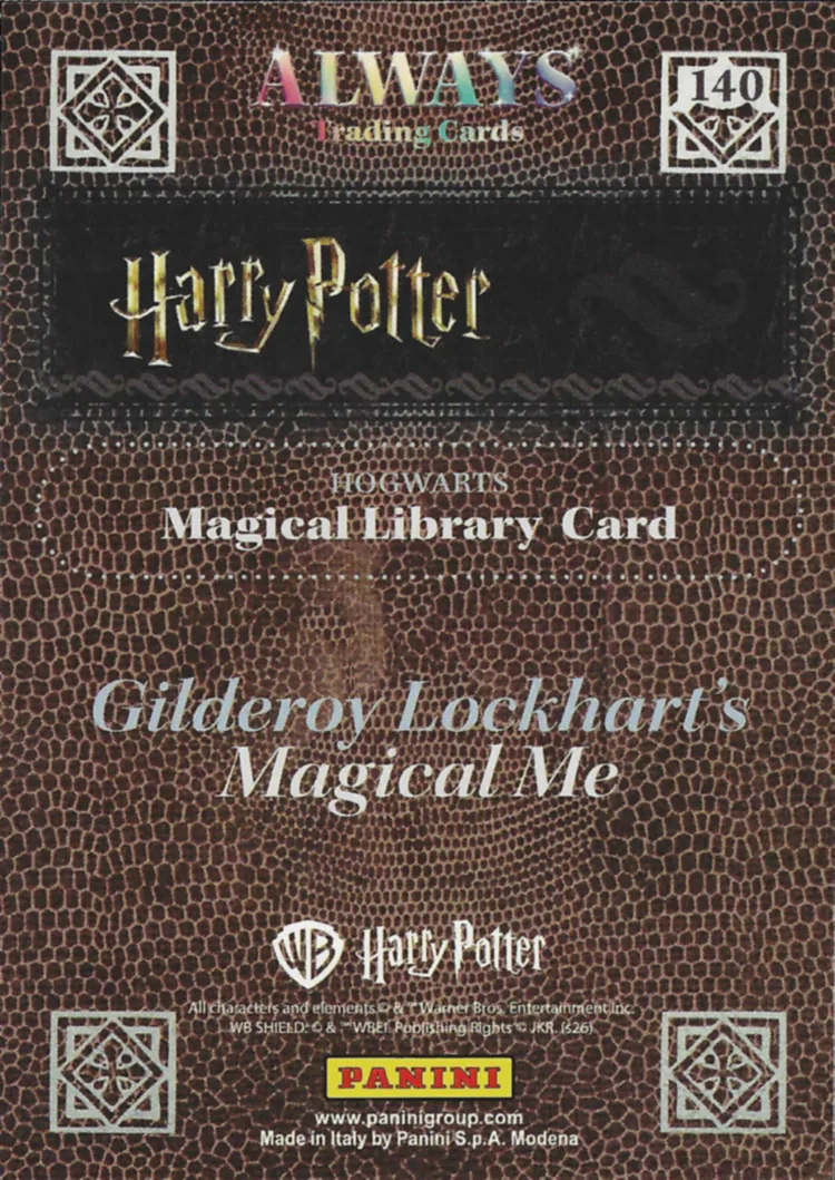 Gilderoy Lockhart’s Magical Me, back