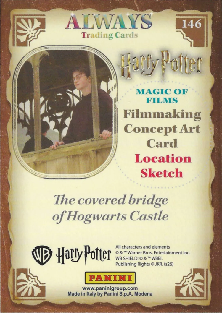 The covered bridge of Hogwarts Castle, back