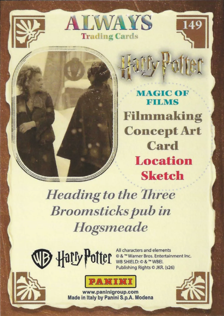 Heading to the Three Broomsticks pub in Hogsmeade, back