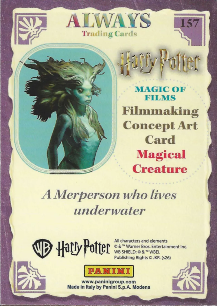 A Merperson who lives underwater, back