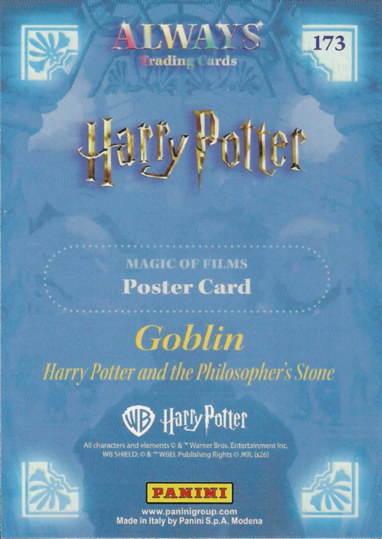 Harry Potter and the Philosopher’s Stone - Goblin, back
