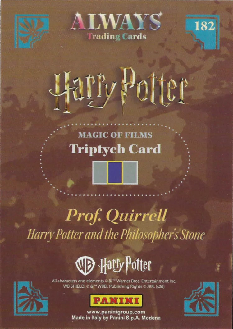 Harry Potter and the Philosopher’s Stone - Prof. Quirrell - 2, back