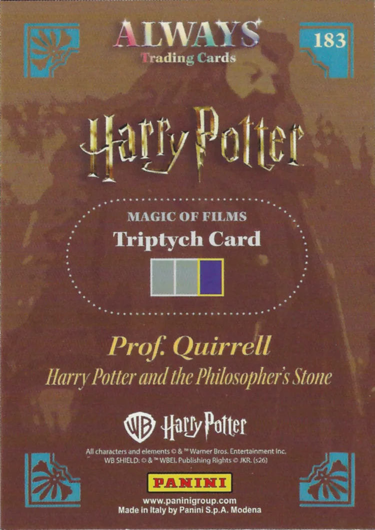 Harry Potter and the Philosopher’s Stone - Prof. Quirrell - 3, back