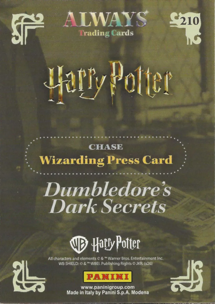 Dumbledore’s Dark Secrets, back
