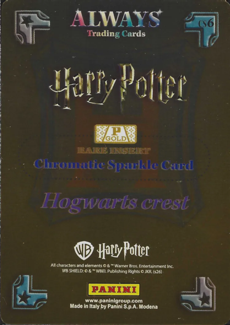 Hogwarts crest, back