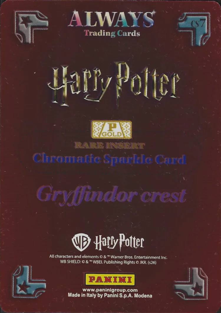 Gryffindor crest, back