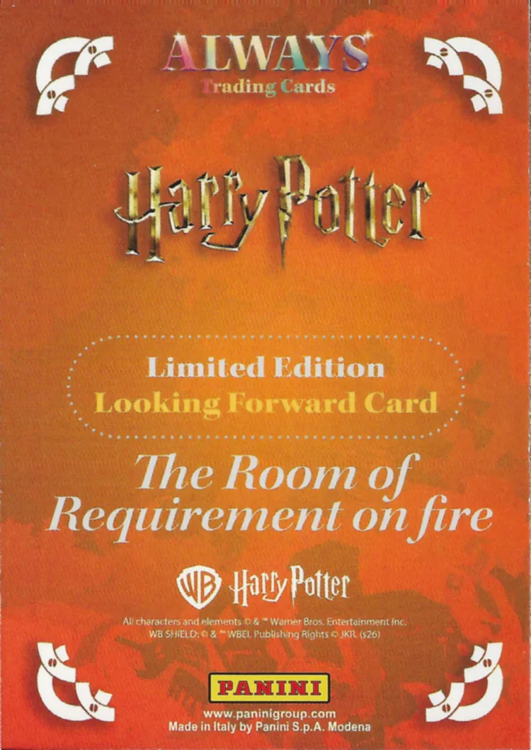 The Room of Requirement on Fire, back