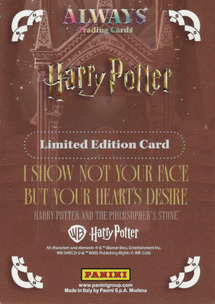 “I show not your face but your heart’s desire”, back